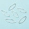 Brass Linking Rings, Long-Lasting Plated, Cadmium Free & Lead Free, Horse Eye, 925 Sterling Silver Plated, 19x7x1mm, Inner Diameter: 16.5x5.5mm