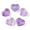Glass Beads, Heart with Bowknot, Medium Orchid, 14x16x7.5mm, Hole: 1.2mm