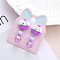 Alloy Plastic Clip-on Earrings for Kid, Platinum, Ice Cream, 40x15mm
