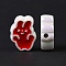 Opaque Acrylic Beads, with Enamel, Rabbit, White, 26x19x9mm, Hole: 3.5mm