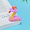 PVC Plastic Pendants, Snake, Violet, 58x45mm
