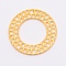 Zinc Alloy Filigree Joiners Links, Cadmium Free & Lead Free, Hollow, Flat Round, Golden, 30x1.7mm, Hole: 17.3mm