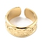 304 Stainless Steel Sailor's Knot Open Cuff Rings, Real 14K Gold Plated, Inner Diameter: 17mm