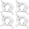 12Pcs Brass Spring Ring Clasps, Ring, 925 Sterling Silver Plated, 24x19.5x5.5mm, Hole: 2.2mm