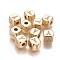 Brass Micro Pave Cubic Zirconia Beads, Horizontal Hole, Real 18K Gold Plated, Long-Lasting Plated, Cube with Letter, Clear, Letter.Y, 9x9x9mm, Hole: 3.5mm