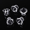 Transparent Acrylic Bead Caps, Flower, Clear, 14.5x17.5~18x17.5~18mm, Hole: 2mm, about 543pcs/500g