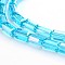 AB Color Plated Faceted Cuboid Electroplate Glass Beads Strands, Deep Pink, 8x4x4mm, Hole: 1mm, about 50pcs/strand, 16 inch