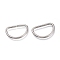 Tarnish Resistant 304 Stainless Steel D Rings, Buckle Clasps, For Webbing, Strapping Bags, Garment Accessories, Stainless Steel Color, 24x16.5x2mm, Inner Diameter: 13x20mm