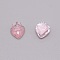 Transparent Resin Cabochons, with Glitter Powder, Strawberry, Pink, 21.5x18x8mm