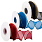 3 Rolls 3 Colors Polyester Organza Ribbon, for Gift Wrapping, Bow Tie Making, Mixed Color, 1-5/8 inch(40mm), about 9.84 Yards(9m)/Roll, 1 roll/color