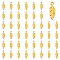 180Pcs Alloy Pendants, Feather, Golden, 15x5mm