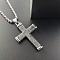 Stylish Stainless Steel Cross Pendant Necklaces for Men's Fashion Accessories, Stainless Steel Color