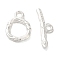 925 Sterling Silver Toggle Clasps, Ring, Silver, Ring: 14.5mm wide, 11mm long, 2mm thick, hole: 1.8mm; Bar: 6mmm wide, 19mm long, 2mm thick, hole: 1.8mm