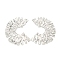 Non-Tarnish 304 Stainless Steel Pendants, C-shape Charm, Stainless Steel Color, 48x36x1.5mm, Hole: 1.8mm