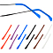 12 Pairs 6 Colors Silicone Eyeglasses Ear Grip, Anti-Slip Glasses Retainers, Mixed Color, 69x6x3mm, 2 pairs/color