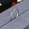 Hollow Moon Phase 304 Stainless Steel Finger Rings, Stainless Steel Color, US Size 7(17.3mm)