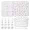 448Pcs 5 Styles ABS Plastic Imitation Pearl Beads, Round, White, 4~12mm, Hole: 1.6~2.3mm