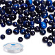 Kissitty gefärbte und erhitzte runde Tigerauge-Perlen aus natürlichem Tigerauge für die Herstellung von DIY-Armbändern DIY-KS0001-19-2