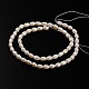 Brins de perles ovales de perles de culture d'eau douce naturelles PEAR-E002-21-2