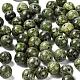 100 pièces 8mm serpentine naturelle/perles rondes en pierre de dentelle verte DIY-LS0002-45-4