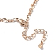 Bunte dreieckige Glasanhänger-Halskette mit Messingketten NJEW-A015-15KCG-3