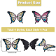 Chgcraft 16 pièces 4 style tissu de broderie informatisé aile de papillon chaussure lacet décoration de charme (gauche et droite) AJEW-CA0002-33-5