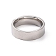 201 anillo liso de acero inoxidable para mujer RJEW-I089-34A-P-2