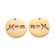 Placage ionique de la fête des mères (ip) 304 pendentifs en acier inoxydable STAS-F261-05G-1