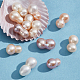 Nbeads 12 Uds perla de agua dulce cultivada natural PEAR-NB0002-14-4
