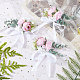 シルクの手首  プラスチック製の模造花付き  結婚式のための  パーティーの装飾  ショッキングピンク  600~610mm AJEW-WH0241-14B-5