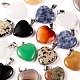 20 pièces 10 pendentifs en pierres précieuses naturelles de style coeur G-LS0002-16-5