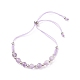 Bracelets coulissants en perles de pierre mélangées naturelles pour hommes femmes BJEW-JB08717-3
