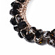 Bling Glass Beads Braided Stretch Bracelet BJEW-S144-005-5