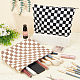 2 Colors Field Checkered Corduroy Organizer Black White Checkerboard Travel Cosmetic Bag Beige Checkerboard Toiletry Bag Large Capacity Zipper Beauty Bag Skincare Cosmetic Brush Organizer ABAG-HY0001-10-4