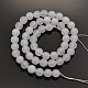 Faceted Round Natural Gray Agate Beads Strands G-E302-060-8mm-2