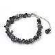 Bracelets de cheville en perles de pierre mélangée naturelles et synthétiques AJEW-AN00229-2