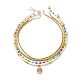 4Pcs 4 Style Glass Seed Imitatin Pearl Beaded Necklaces Set NJEW-JN04012-1