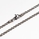 Collares de cadena de cuerda de 304 acero inoxidable NJEW-E026-09-2