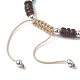 Braccialetti di perle intrecciate di cocco BJEW-JB10078-02-3