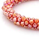 Electroplate Glass Beads Bracelets X-BJEW-F083A-B03-2
