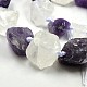 Nuggets Natural Crystal and Amethyst Beads Strands G-N0135-10-2