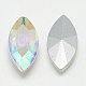 Cabujones de cristal con rhinestone RGLA-T083-7x15mm-05-2