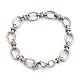 304 bracelets en acier inoxydable de la chaîne de maillons ovales BJEW-Z011-12P-1