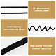 DIYのぬいぐるみスティック  シェニール織の茎  パイプクリーナー  キッズクラフト素材  ブラック  10x9mm  12 M /バンドル OCOR-WH0082-48A-4