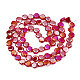 Electroplate opaco colore solido perle di vetro fili EGLA-N002-27-B01-2