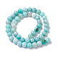 Agate teinte naturelle brins de perles imitation turquoise X-G-P425-02A-8mm-1