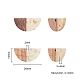 Pendentifs en résine transparente et bois de noyer RESI-CJ0001-46-2