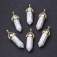 Synthetic Howlite Double Terminated Pointed Pendants G-G902-C01-3