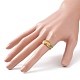 Плетеное стекло вихревое кольцо на палец RJEW-TA00046-02-3