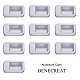BENECREAT 10 Pack Rectangle Metal Tin Storage Containers Empty Metal Tin Box with Clear Window Lid for Jewelry CON-BC0005-24-1
